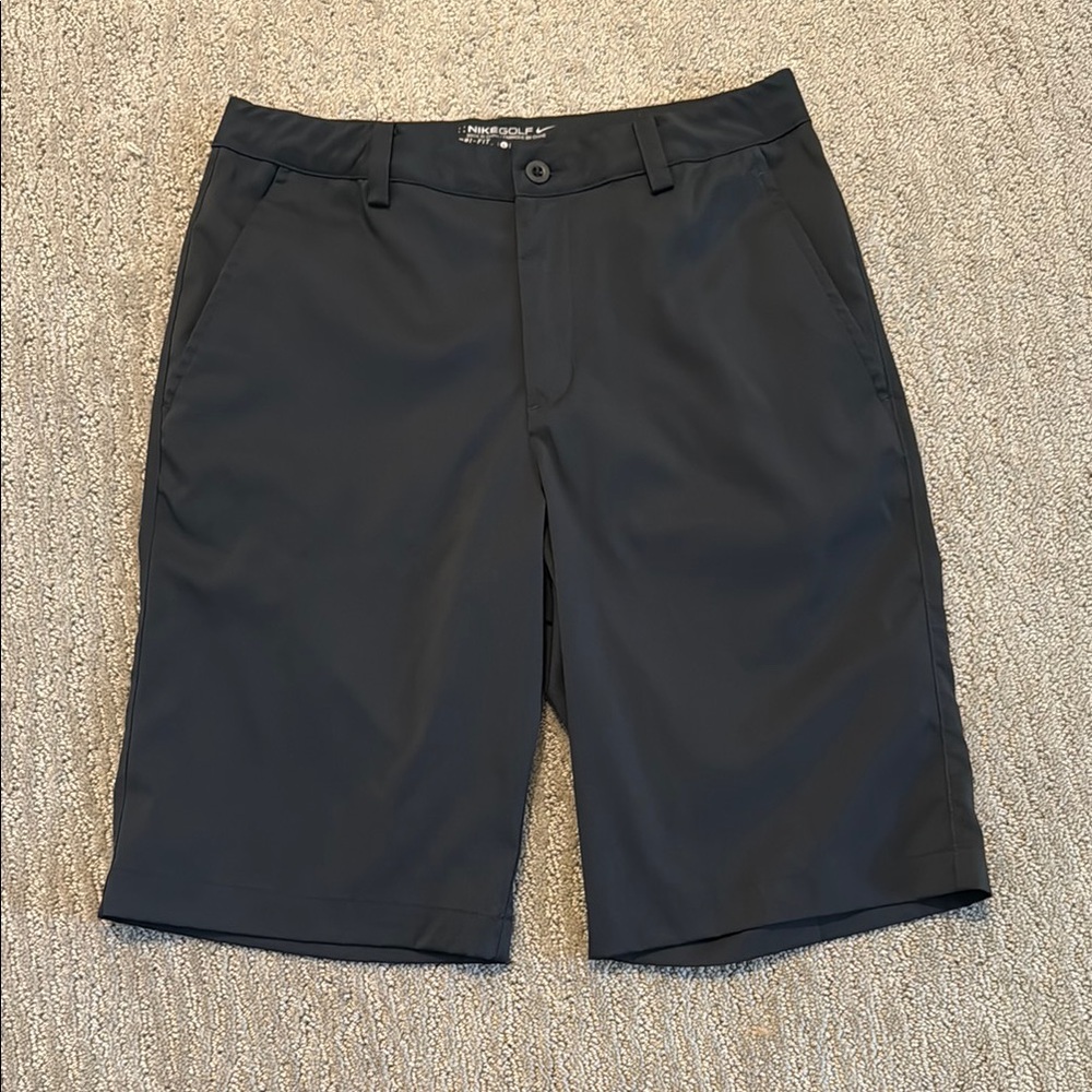 Nike Black Flat Front Shorts Classic Style